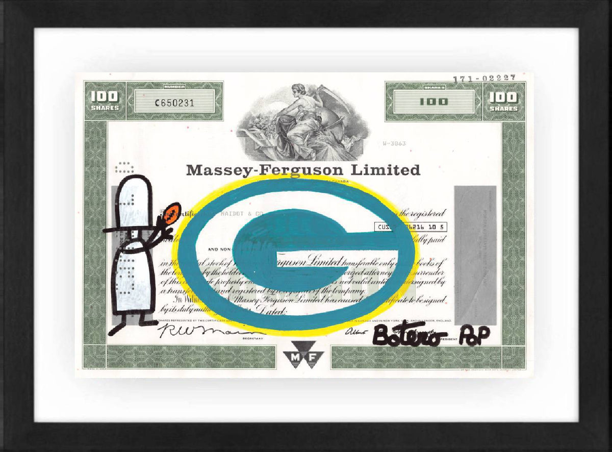 Frames for Packers Stock Certificate