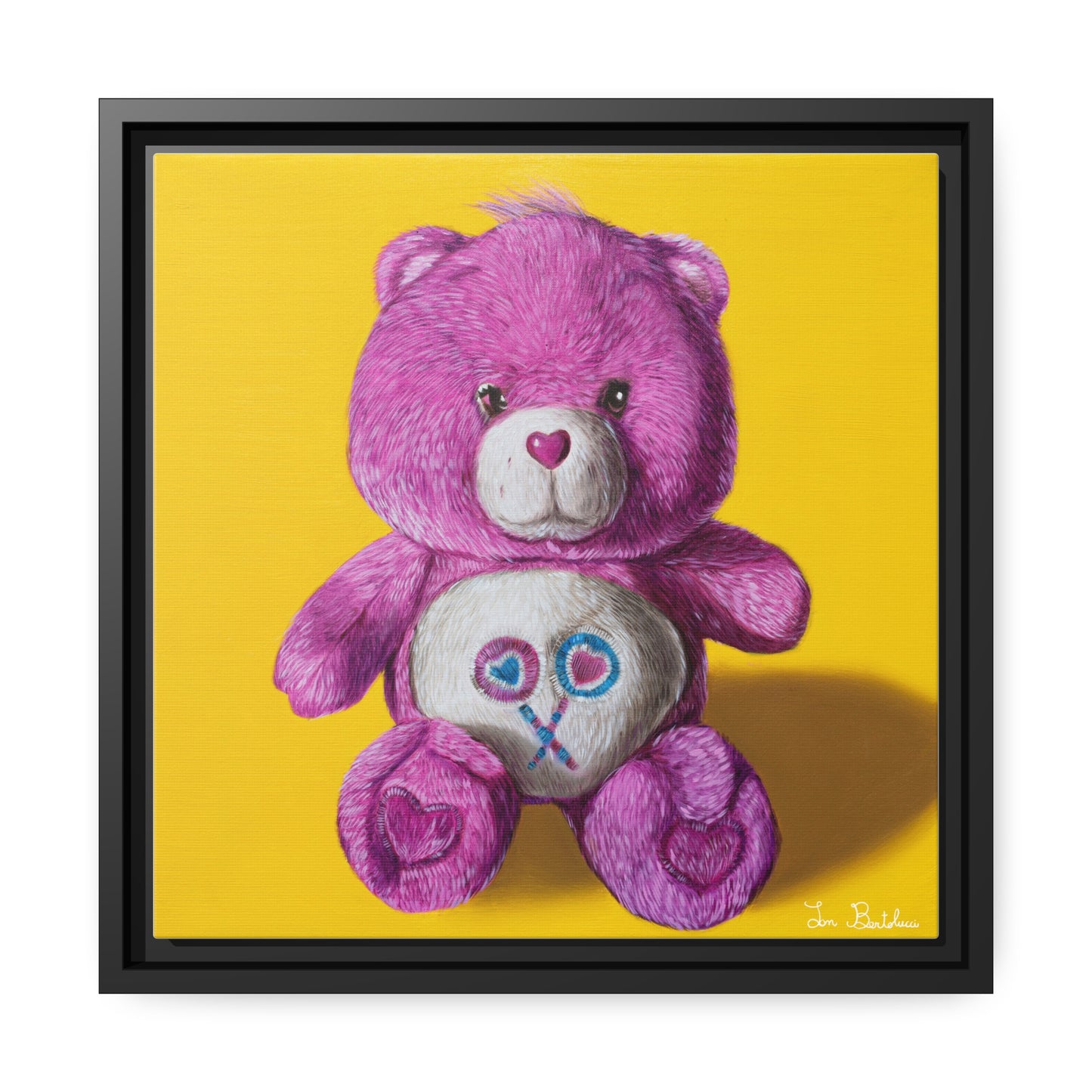 Pink Care Bear by Ian Bertolucci (Print on Canvas)