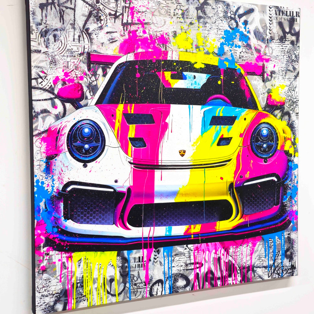 Porsche Street Art by Vincent Bardou