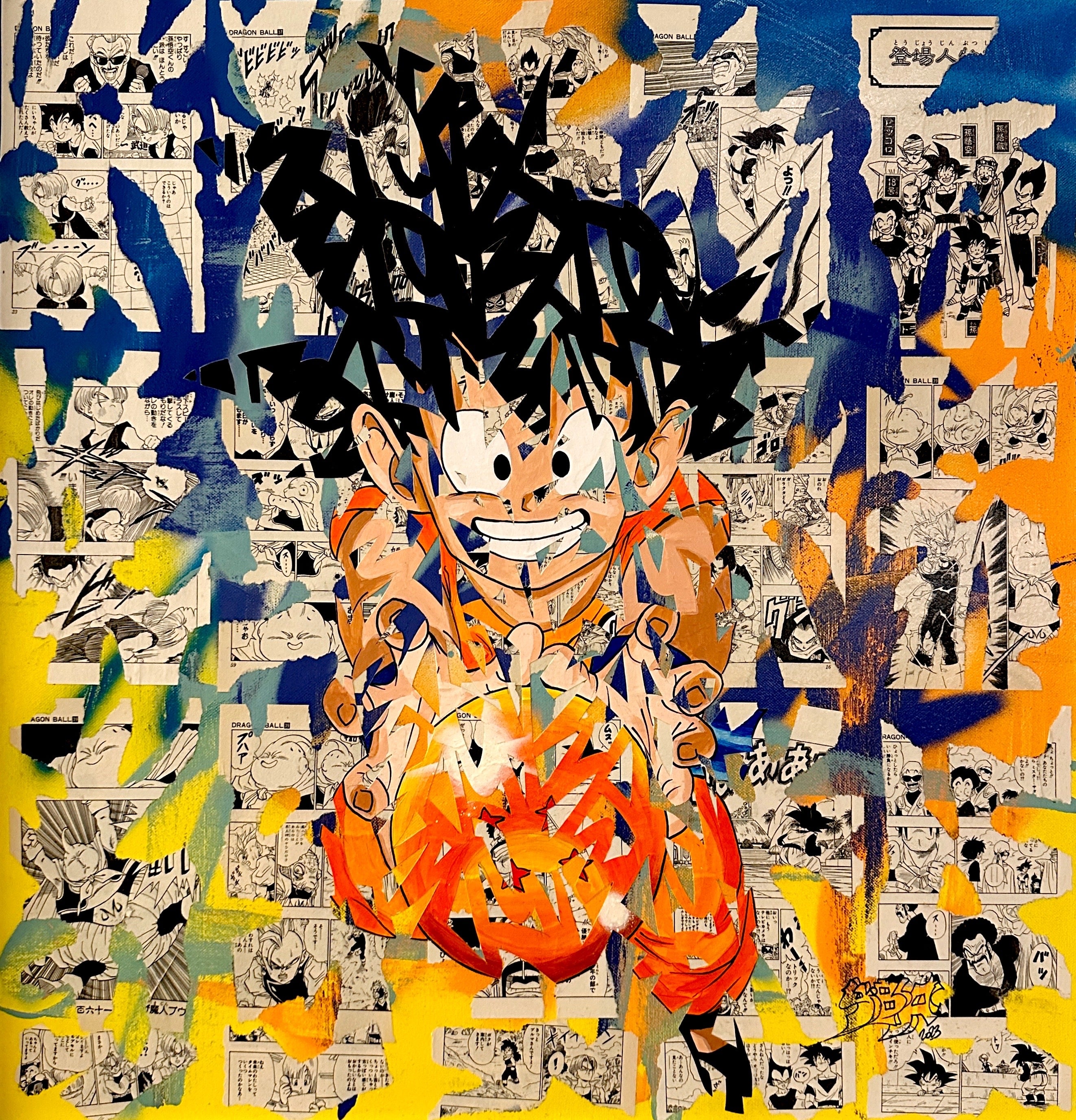 Goku Super Saiyan Blue Kaioken Style Digital Graphic · Creative Fabrica