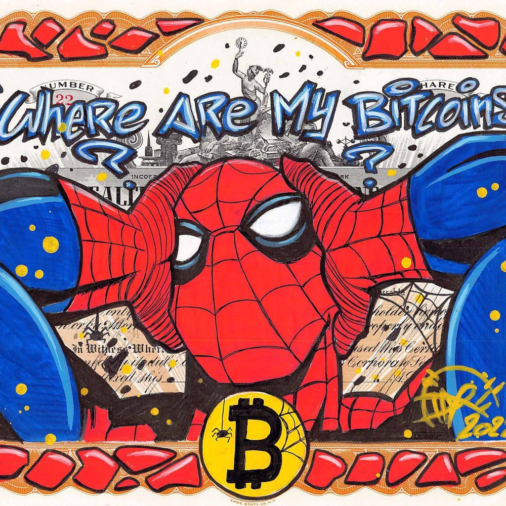 Where are my Bitcoins? by Daru - Signature Fine Art