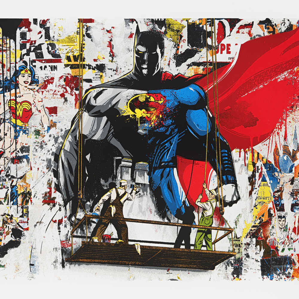 Batman vs. Superman by Mr. Brainwash by Mr. Brainwash - Signature Fine Art