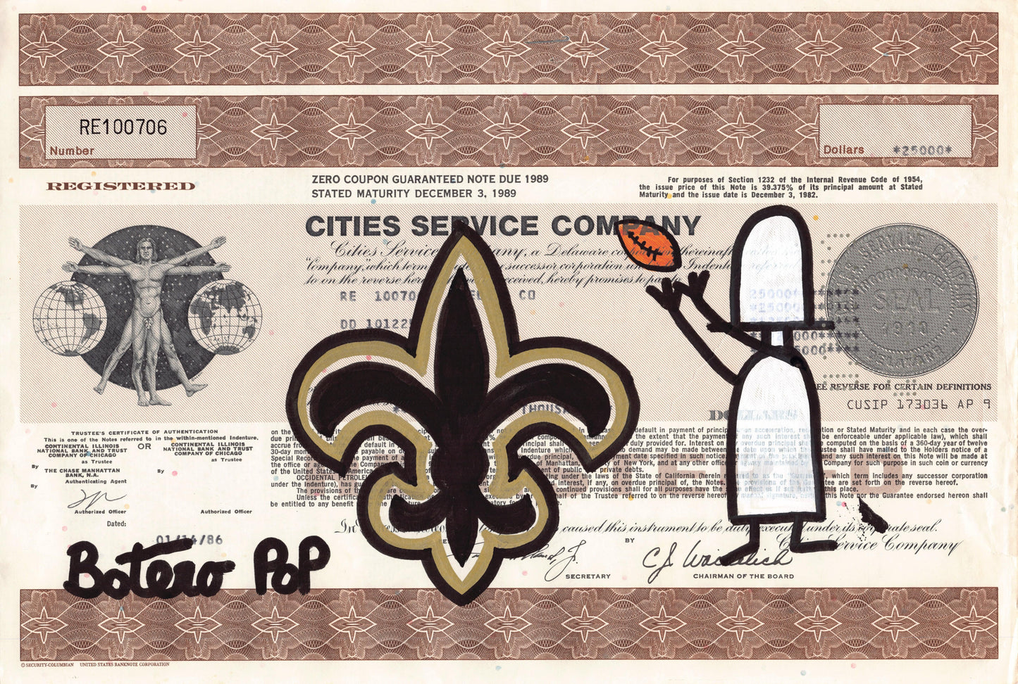 New Orleans Saints by Botero Pop - Signature Fine Art