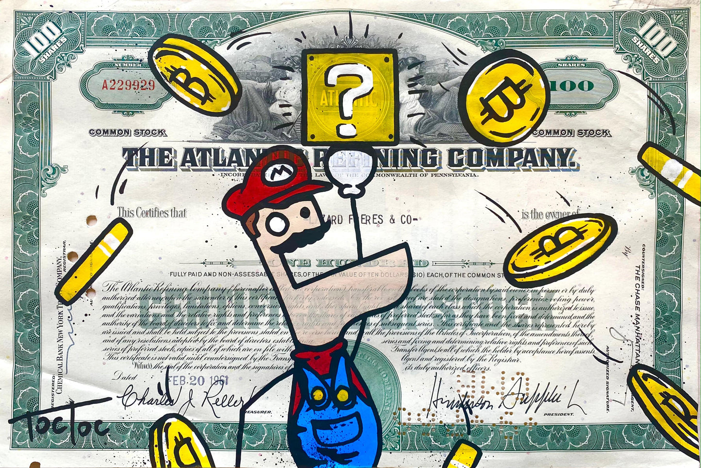 Mario Bitcoin by Toctoc - Signature Fine Art